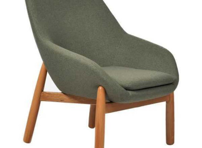 Green Dining room chair Living room Chairs Designer single seater wooden feet